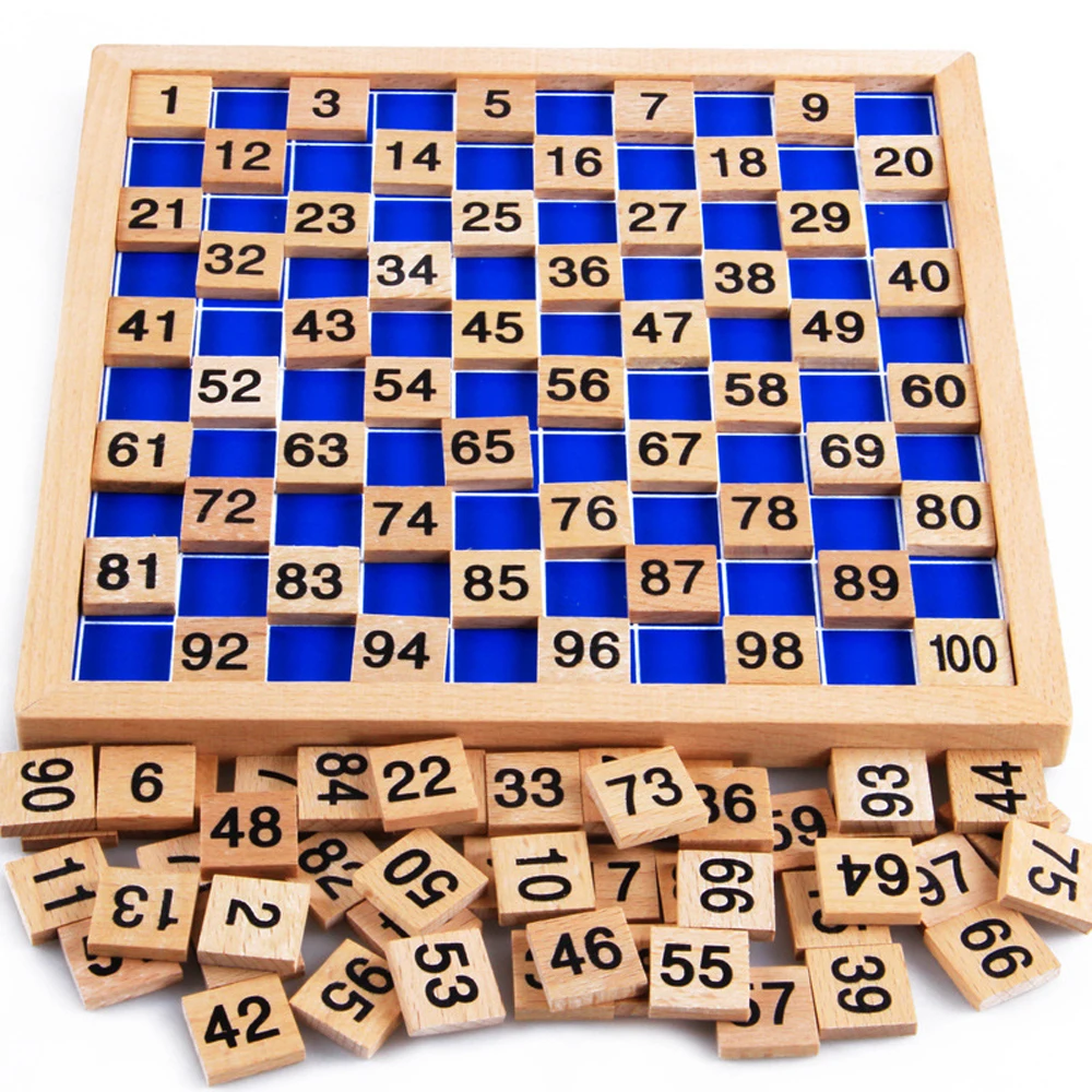 Otroci Montessori Izobraževalne Lesene Igrače 1-100 Mestno Tabela Matematiko Poučevanja Prepoznati Igrače Za Otroke Študentskih Otroške Igrače Darilo