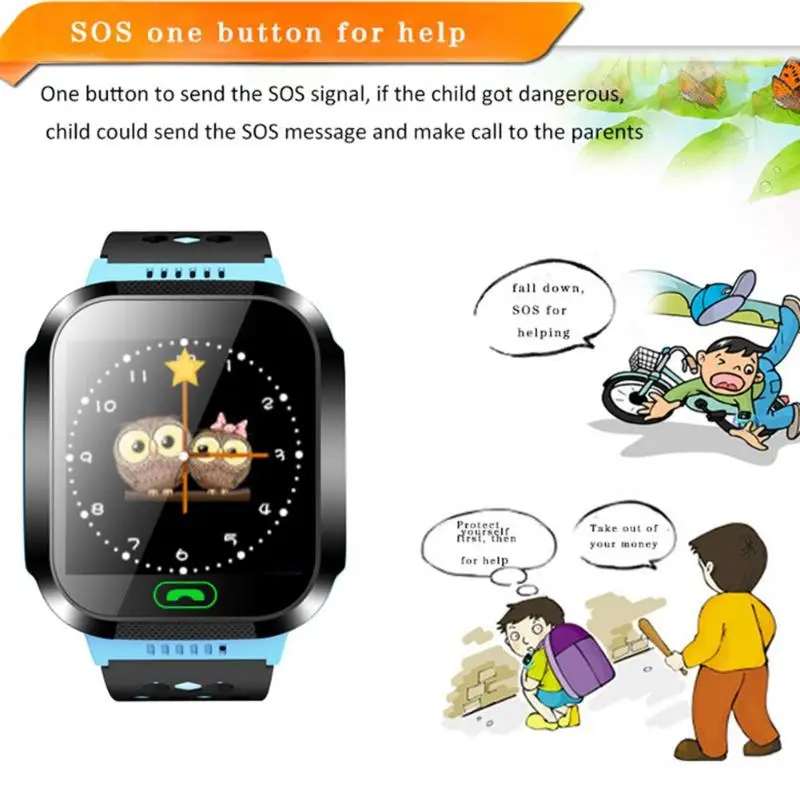 Otroci Pametno Gledati ročno uro 1.44 Palcev Zaslon na Dotik LBS Položaja Watch Razsvetljavo SOS Gledal SIM Klici Glasovni Klepet za Otroke
