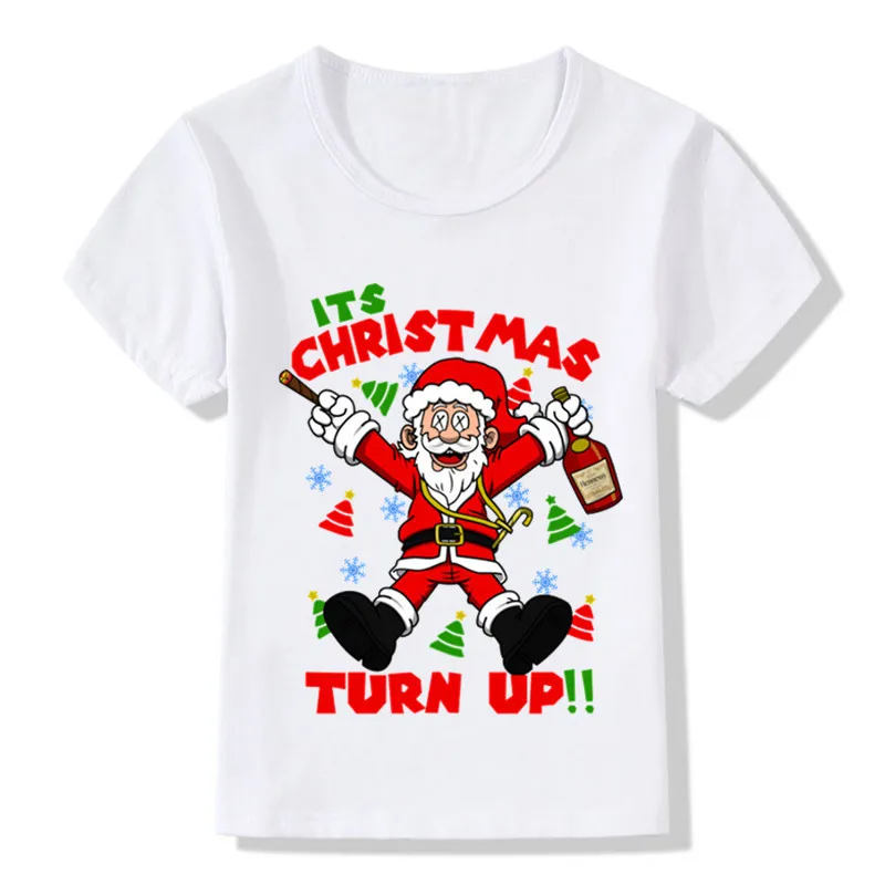 Otroci Poletje Smešno Srčkan Santa in Prijatelji Božična Risanka T-Shirt Otroke, Otroška Oblačila Fantje Dekleta Kratek Rokav Tee,ooo5027