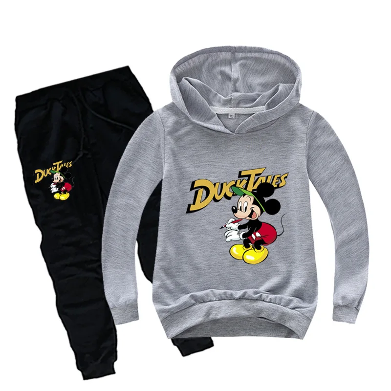 Otroci Risanka Mickey Mouse Oblačila, ki Kostum za Otroke Fantje Malčka Hoodies Set Oblačila Obleka Dojencek Dekliška Majica Sopihanje Obleke