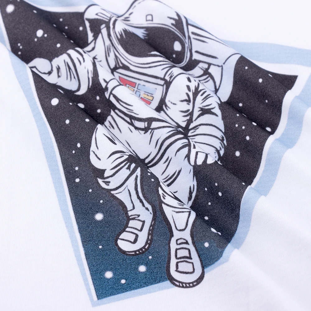 Otroci T-shirt Astronavti Prostor Design Bombaž Bela Kratka Dekle Vrhovi Otroka Fant T Shirt Majice Baby Otroci Oblačila Brezplačna Dostava