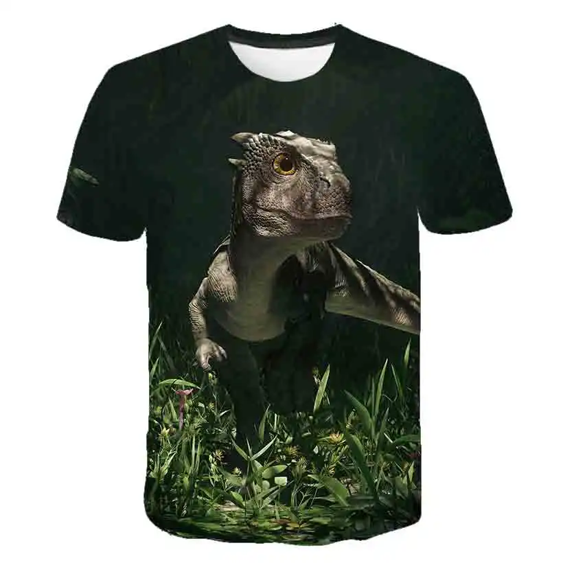 Otroci T-shirt Živali Dinozaver 3D Fantje/dekle T-shirt Otroci Kratek Rokav T-majice Priložnostne Otroška Oblačila Poletje Vroče Prodajajo 3D Vrhovi