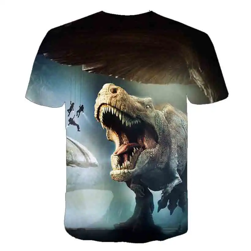 Otroci T-shirt Živali Dinozaver 3D Fantje/dekle T-shirt Otroci Kratek Rokav T-majice Priložnostne Otroška Oblačila Poletje Vroče Prodajajo 3D Vrhovi