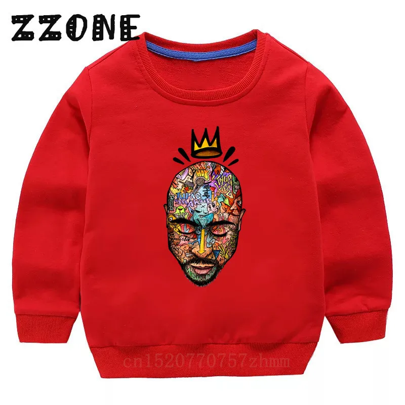 Otrok Otroci Hoodies Tupac 2pac Hip Hop Zamotek Sweatshirts Baby Toddler Bombaž Puloverju Vrhovi Dekleta Fantje Jesenski Oblačila,KYT287