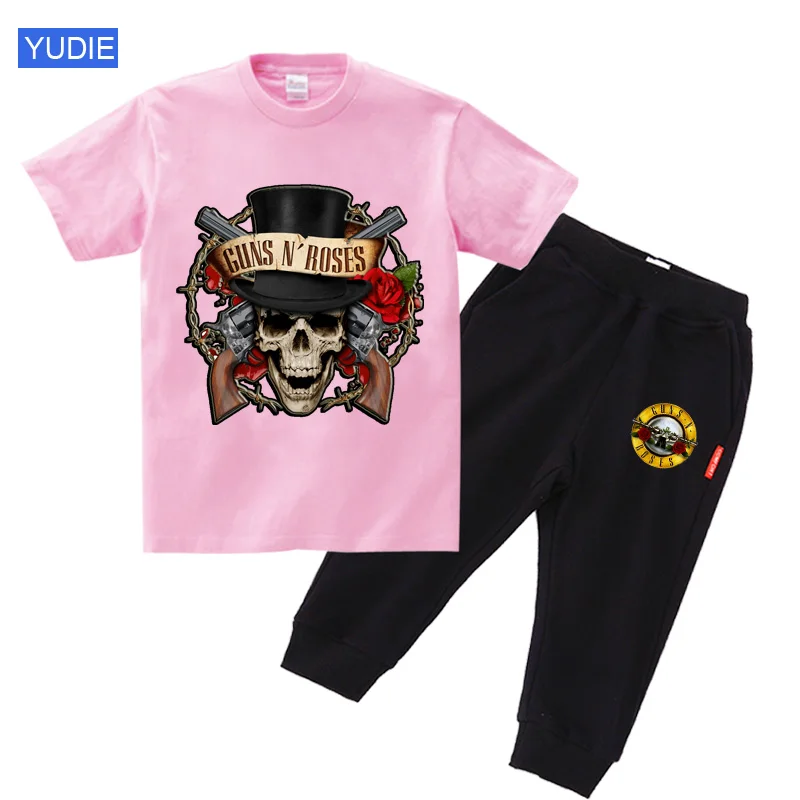 Otrok Postavlja Smešno Guns N Roses Majica s kratkimi rokavi Boys 2020 Poletje, Otroci, Oblačila, Trenirke za Fante, Dekleta, Obleka Glasbe tshirts