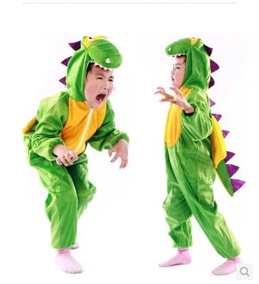 Otrok Unisex Živali Dinozaver Cosplay Jumpsuit Zelena Dtegosaurus Cosplay Nastavite Prikrivajo Za Pusta Halloween Kostum Cosplay