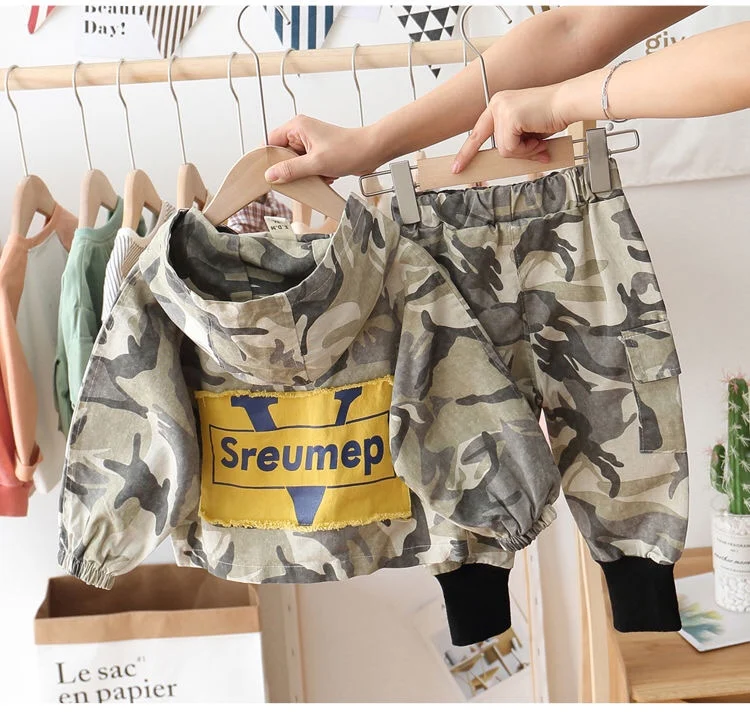 Otroška Oblačila Fantje Pomlad Jesen Obleke 2020 Nov Baby Boy Dolg Rokav Črke Oblačila Moda Zadrgo Baby Prikrivanje 2pcs Set