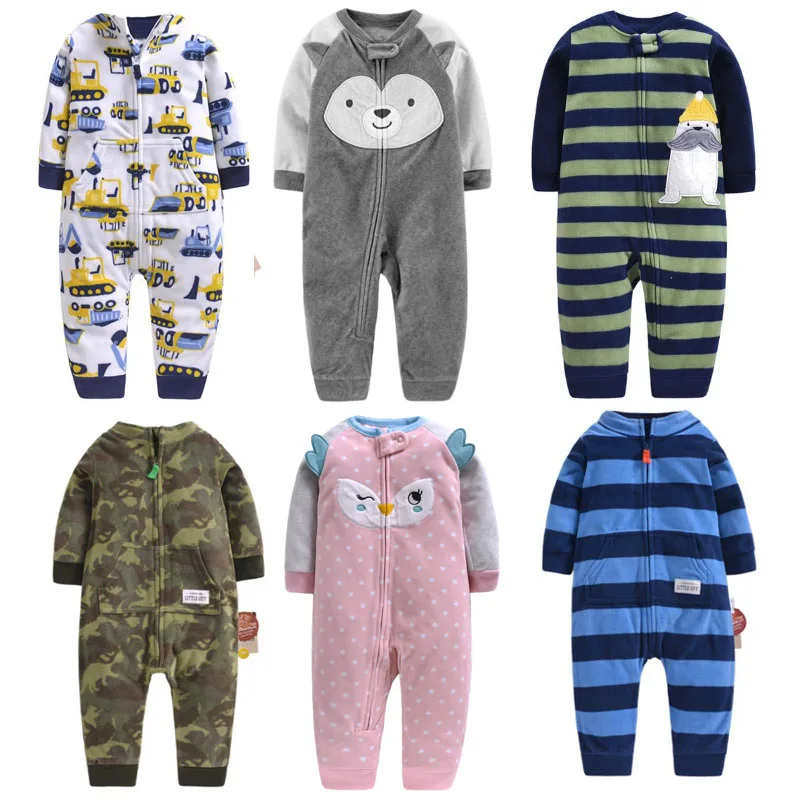 Otroška oblačila runo pižamo dojenčke bebes splošno prikrivanje jumpsuit baby romper otroška zimska oblačila božič ropa de bebe 2Y