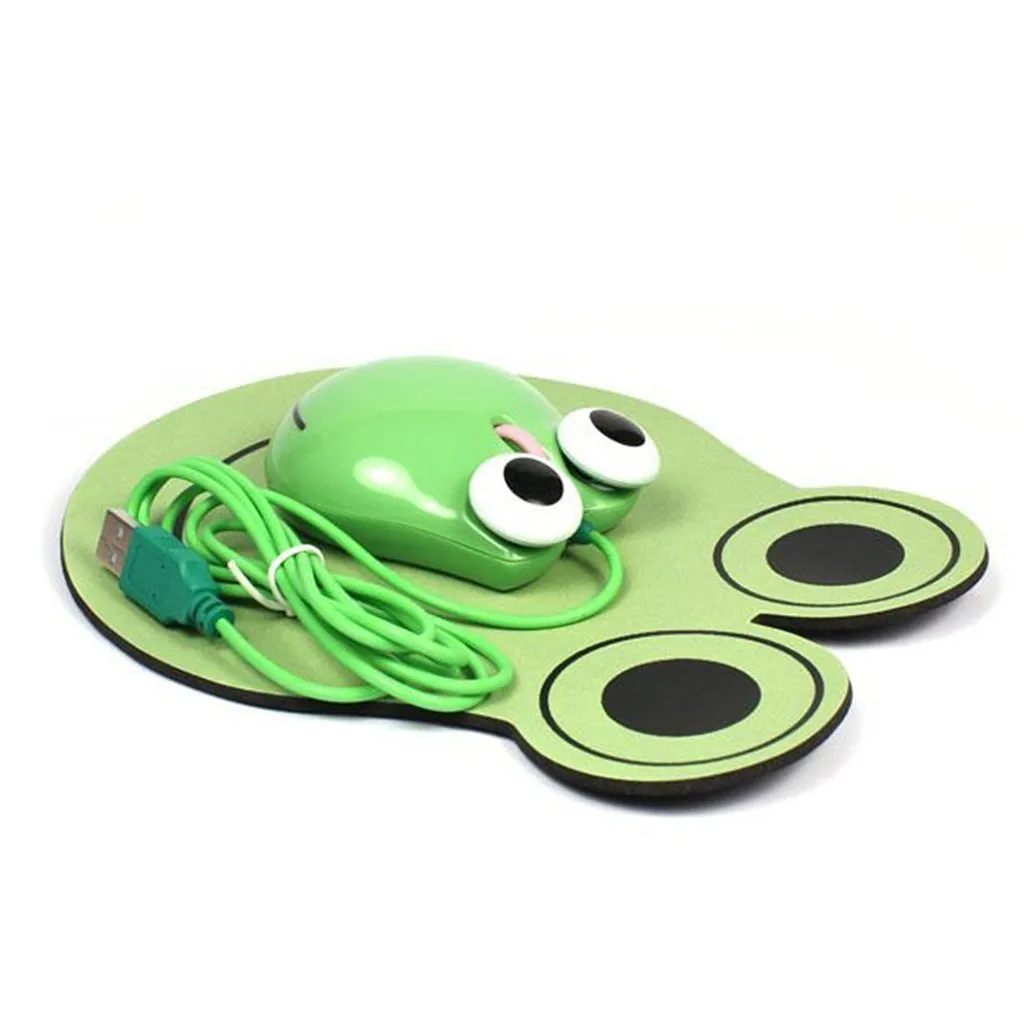 Ouhaobin USB Žična Zelena žaba design Miši, 3 Tipke Optično Miško Z Miško, Tipke Za Otroke Darilo Za Laptop PC Tablet