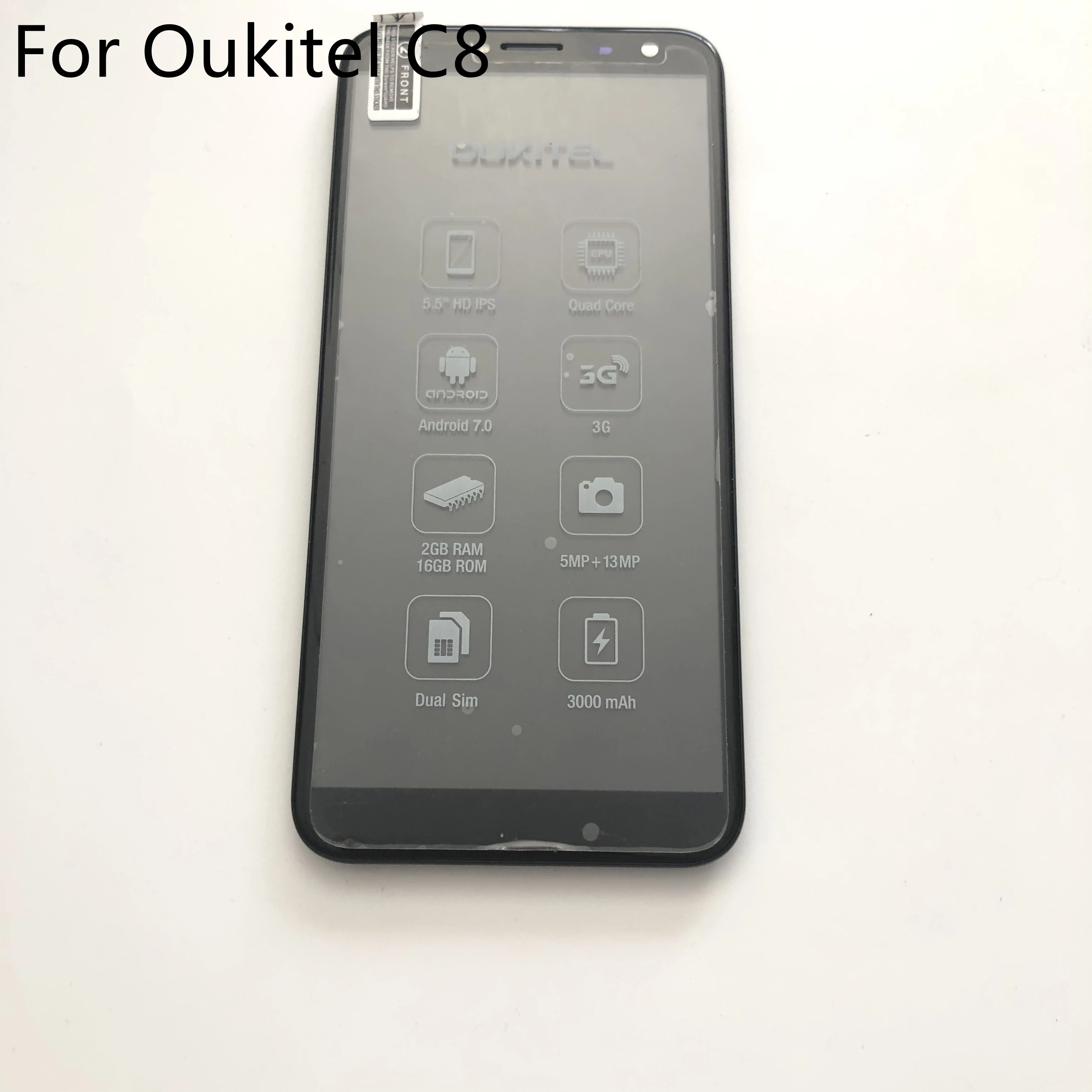 Oukitel C8 Uporablja LCD Zaslon + Zaslon na Dotik + Okvir Za Oukitel C8 MT6580A 5.5