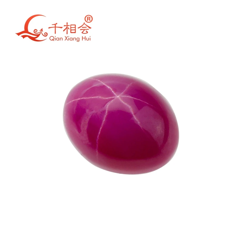 Ovalne oblike Umetno star rubinasto rdeče barve, ravno nazaj chrysoprase svoboden gem kamen