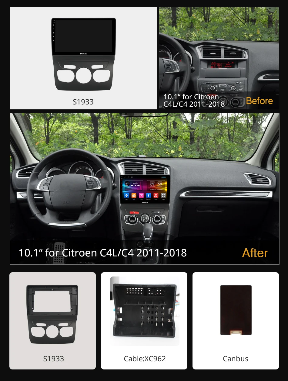 Ownice K1 K2 K3 K5 K6 Android 9.0 Navigacija Igralec Za Citroen C4 C4L 2011 - 2018 jedro Octa avto DVD Radio glavne enote Bluetooth 4G