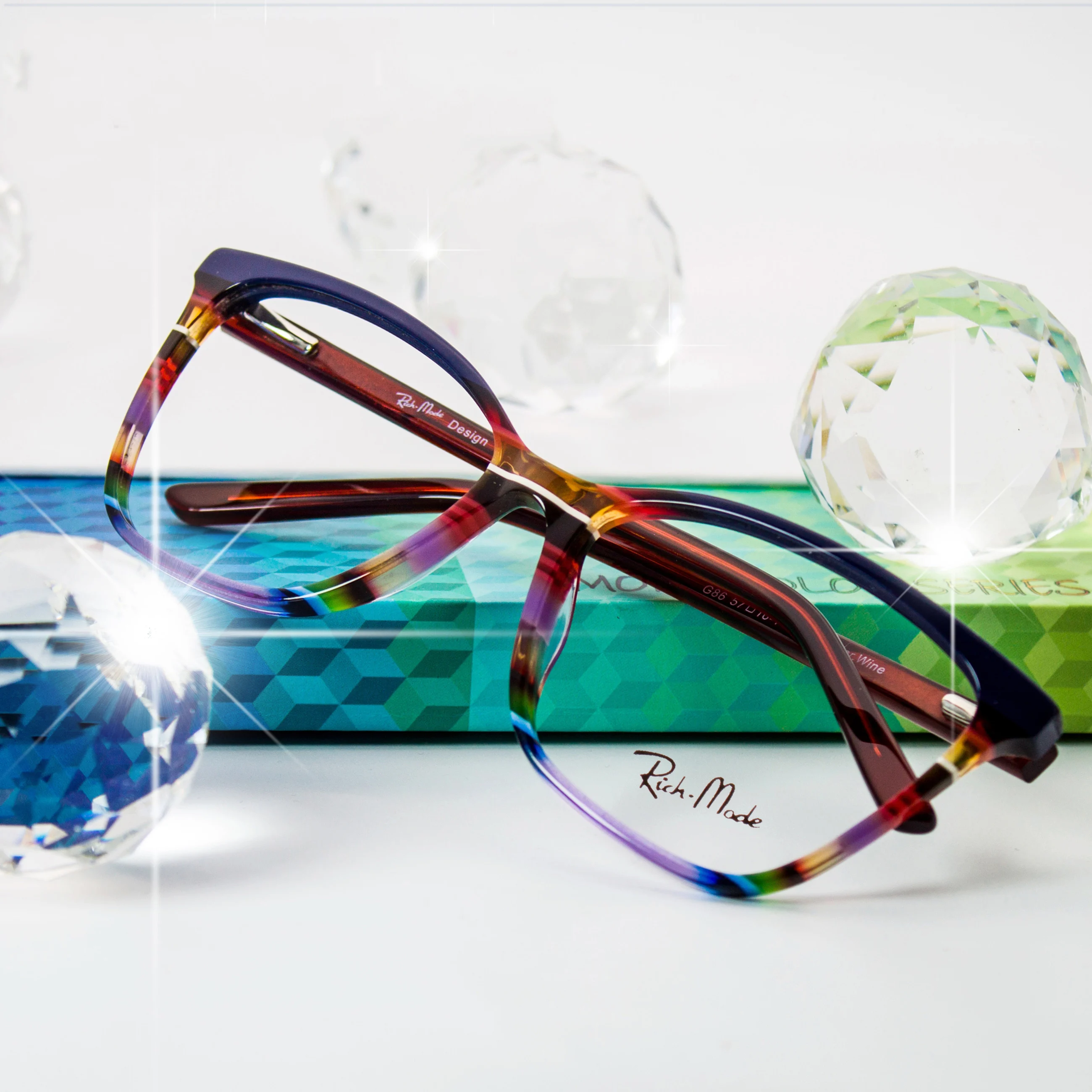 Očala Okvirji Nove Modne Italija Oblikovalec Stekla Ženske Moški Siva Rdeča Rjava Pisane Acetat Optičnih Očal Brezplačna Dostava G86