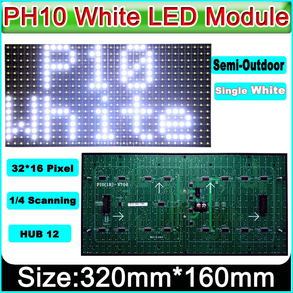 P10 bela LED prikazovalniku, oglasna deska,P10 LED Znamka Znak elektronski premikanja besedila,P10 Bela LED prijavite plošča