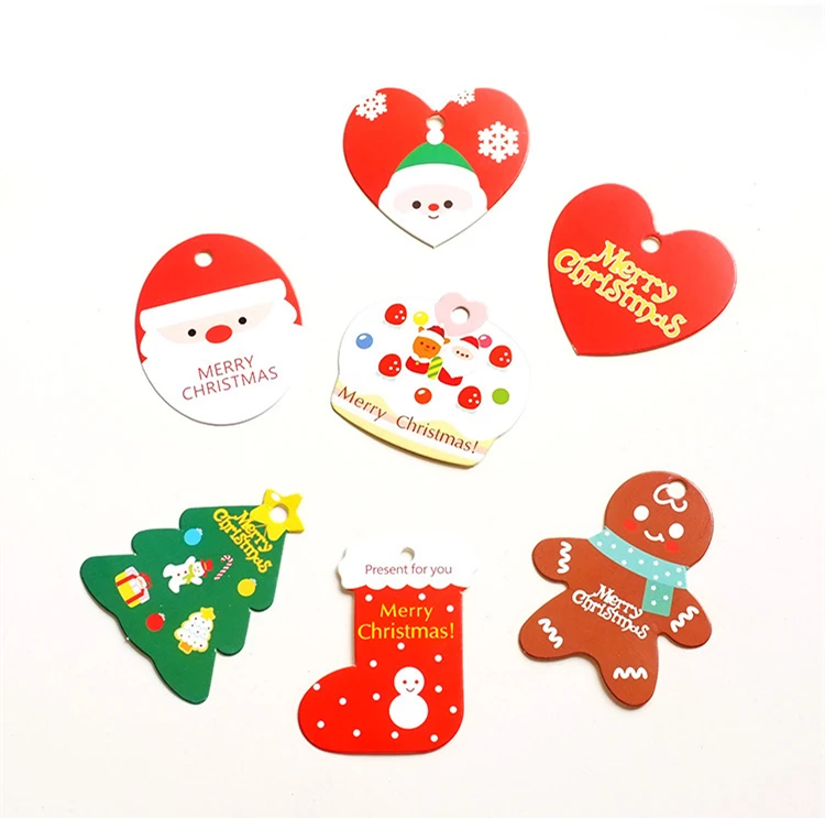 Pakiranje tags100 kos/veliko Novih Koreja srčkan slog Santa Claus oznake Božič spusti kartice, božična darila, voščilnice dekoracijo