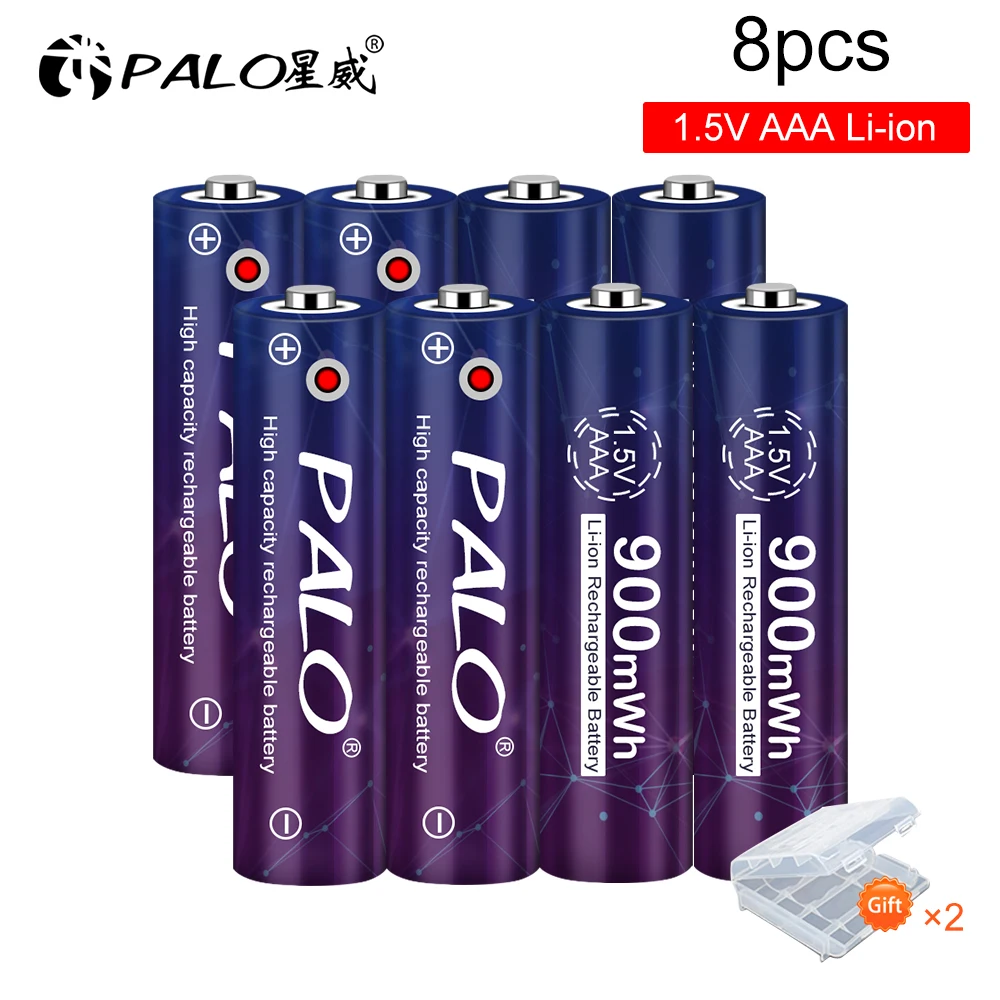 Palo 1,5 V baterija Li-ion bateriji AAA Polnilne Baterije 900mWh 1,5 V Litijeva Polnilna Baterija AAA Za Igrače Svetilka Mp3 Ura
