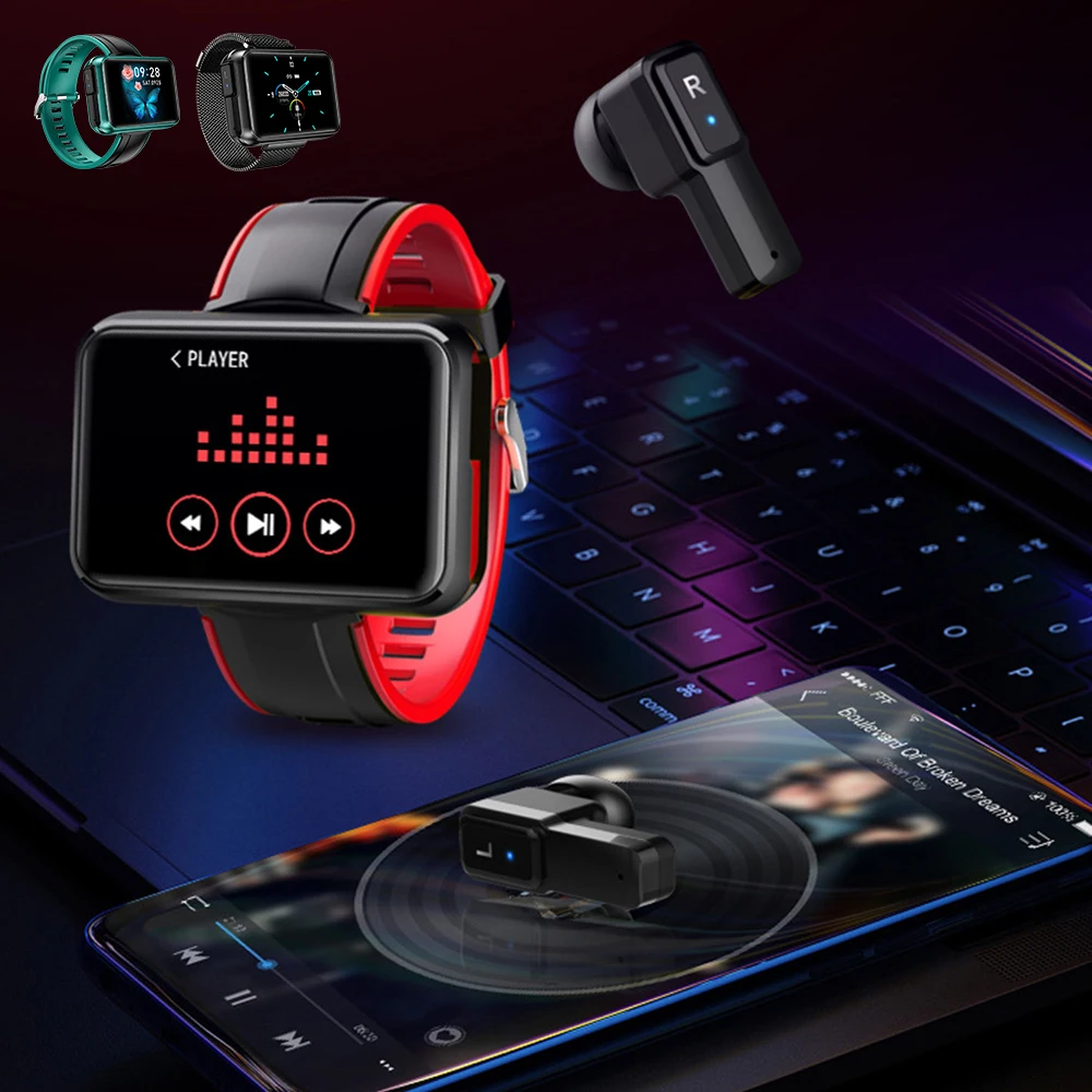 Pametno Gledati Bluetooth Klic Polni, Zaslon na Dotik, TWS Brezžične Bluetooth Slušalke Fitnes Srčni utrip Združljiv Huawei Samsung Xiaomi