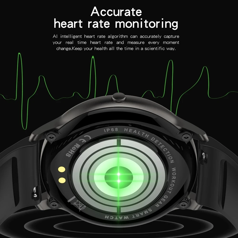Pametno Gledati Fitnes Tracker Srčnega utripa IP68 Vodotesen Spanja Zaslon Bluetooth Klic Opomnik Ure KW66 za Xiaomi IOS
