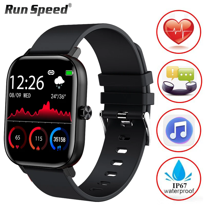 Pametno Gledati Moške Bluetooth Klic Glasbeni zvočnik Nepremočljiva Šport Fitnes Tracker Srčnega utripa Pametna Ura Ženske Smartwatch