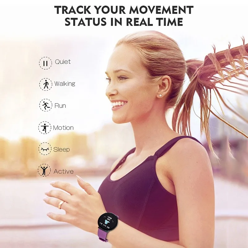 Pametno Gledati Moške Krvni Tlak Nepremočljiva Smartwatch Ženske Srčnega utripa Fitnes Tracker Gledam Šport za Android IOS