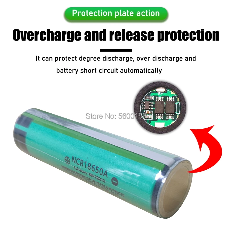 Panasonic 18650 baterija Litij-ionsko akumulatorsko baterijo 3,7 V 3100mAh li-ionska Baterija NCR18650A z zaščito odbor za Svetilko