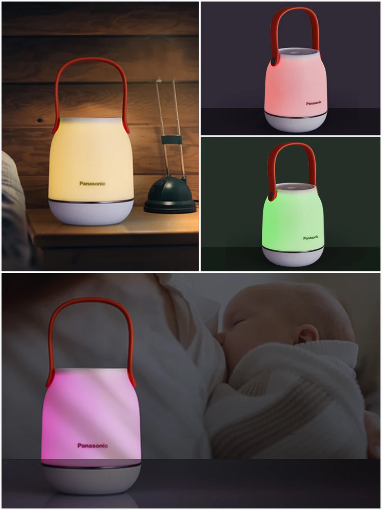 Panasonic Prenosna Nočna Lučka Spalnica Sedmih barvnih Prelivov nočno omarico Lučka USB Polnilne Otroka Dojenje Spanja Svetlobe