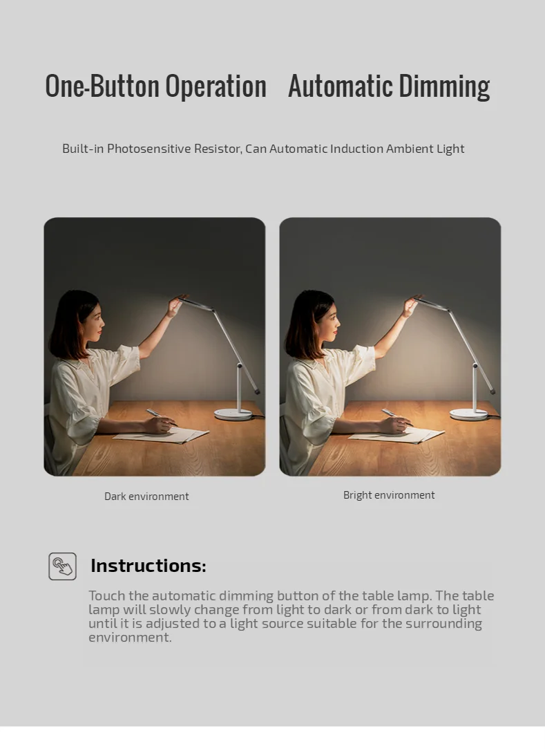 Panasonic Zaščito za Oči namizne Svetilke Smart Zatemnitev Branje Svetlobe Časa LED Namizna Svetilka Študent, ki Študira Desk Svetlobe Noč Svetlobe