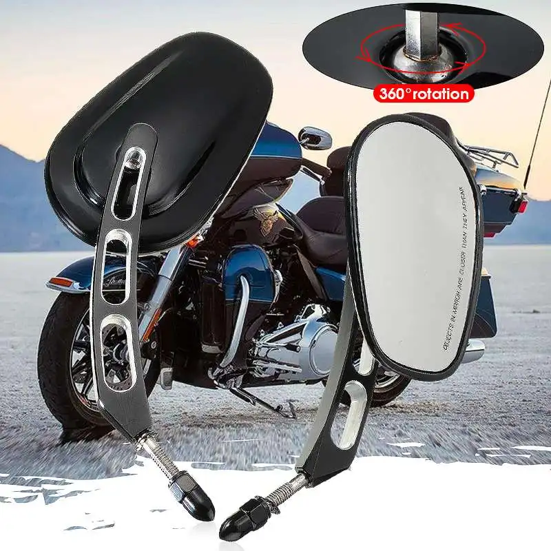 Par 8 mm motorno kolo Rearview Mirror Nastavljiva Ogledala Za Harley/Softail/Dyna/Sportster Touring