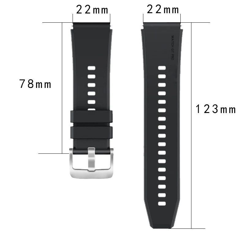Pas Za Huawei Watch GT 2 Pro Traku Zamenljive Silikonski Pašček za Zapestje Za Huawei Watch GT2 Pro Pribor Srebrne sponke