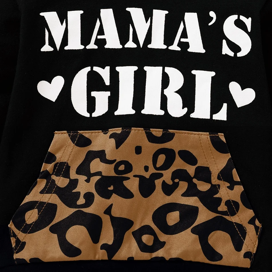 PatPat 2020 Novo Pomlad in Jesen 3pcs Baby Dekle Leopard Kompleti za Baby Girl Obleke