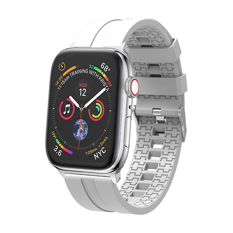 Pazi, pribor za apple watch 5/4/3/2/1 band 44 mm 40 mm 42mm 38 mm iwatch pulseira šport silikonski trak kovinski priključek