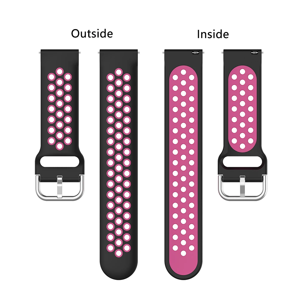Pašček za zapestje pašček za Huawei GT/GT 2e watch pribor silikonski trak za Amazfit GTR 47MM manšeta dveh barvo pasu zanke zamenjava