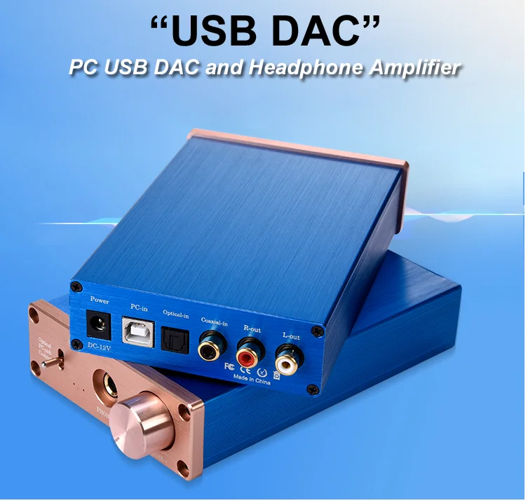 PC USB zvočno kartico Koaksialni Toslink digitalni audio, da 6,35 mm za slušalke analogni L/R 2RCA audio Converter s kontrolo Glasnosti PCM Hifi