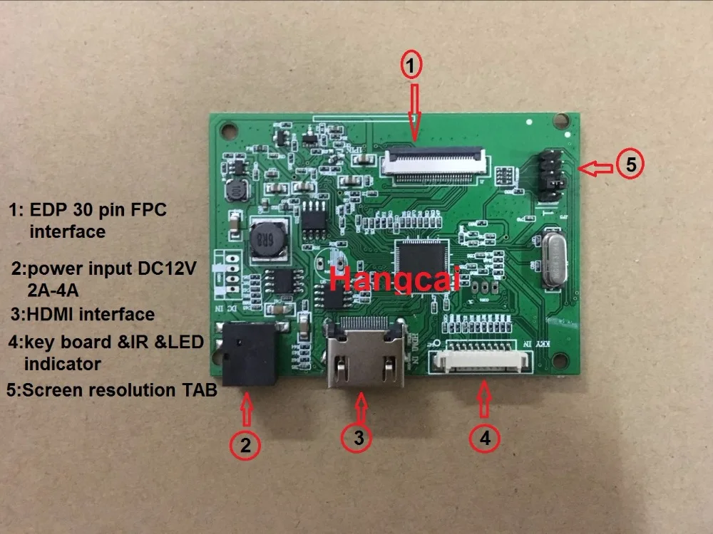 PCB-800807V6-1HDMI-EDP 30PIN LCD gonilnik odbor za ločljivost zaslona 1920*1200 1920*1080 1600*900 1366*768 1280*800