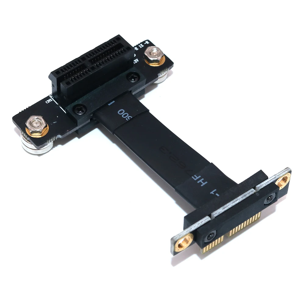 PCIE dvižni vod Visokih Hitrosti, PCI Express 3.0 1X Prožni Kabel Riser Card Razširitev Adapterja Dvojno Vertikalno 90 Stopinj +Magnetni Stopala