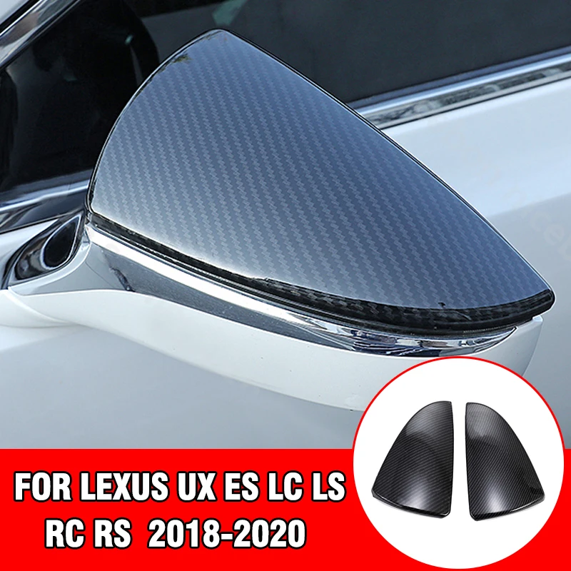 Pcmos ABS Ogljikovih Vlaken Barve vzvratnimi ogledali Kritje Trim Fit Za Lexus UX ES LS LS RC RS 2018-2020 Zunanjost Deli Nalepke Nova