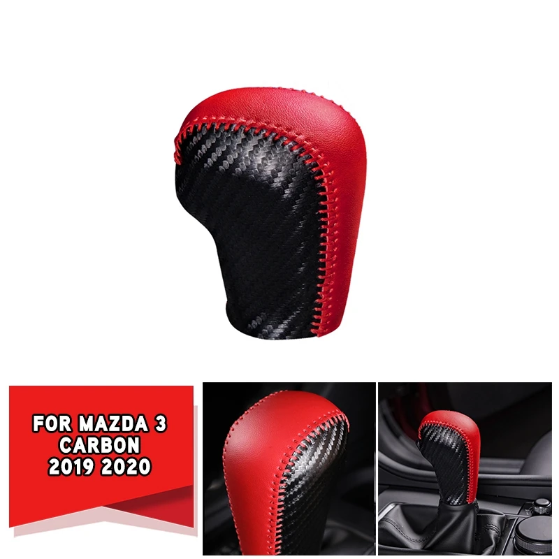 Pcmos Rdeča Črna Titan Notranje Prestavna Ročica Pokrov Trim Za 2019 2020 Mazda 3 Auto Zamenjava Notranje Dele Nalepke Nova