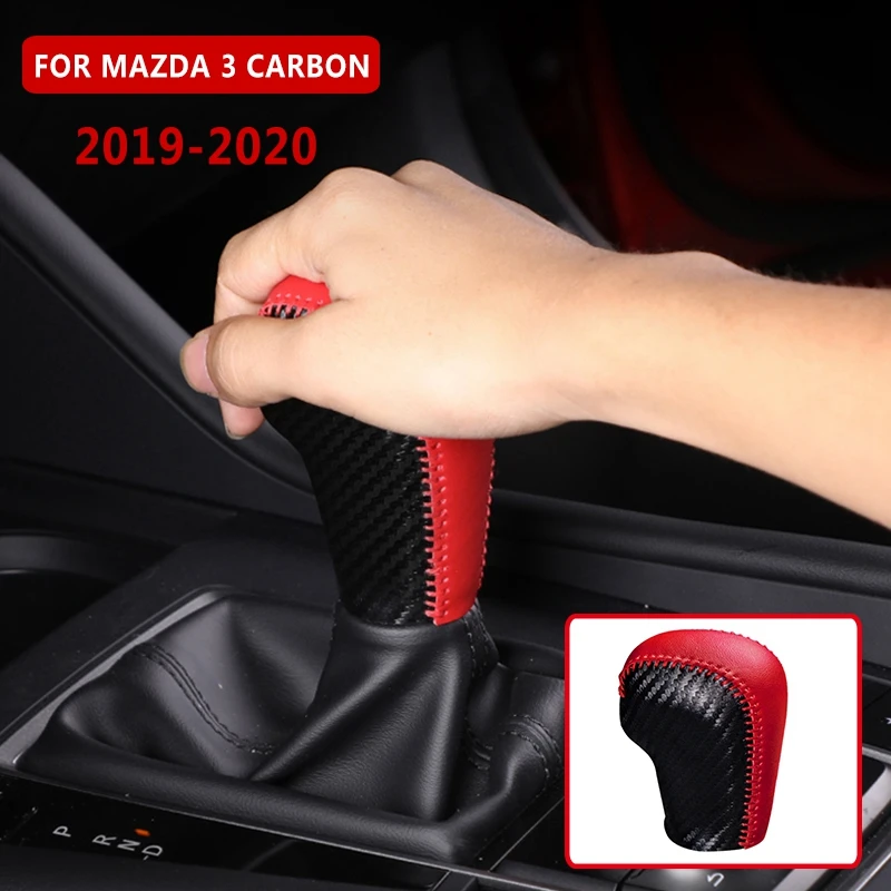Pcmos Rdeča Črna Titan Notranje Prestavna Ročica Pokrov Trim Za 2019 2020 Mazda 3 Auto Zamenjava Notranje Dele Nalepke Nova