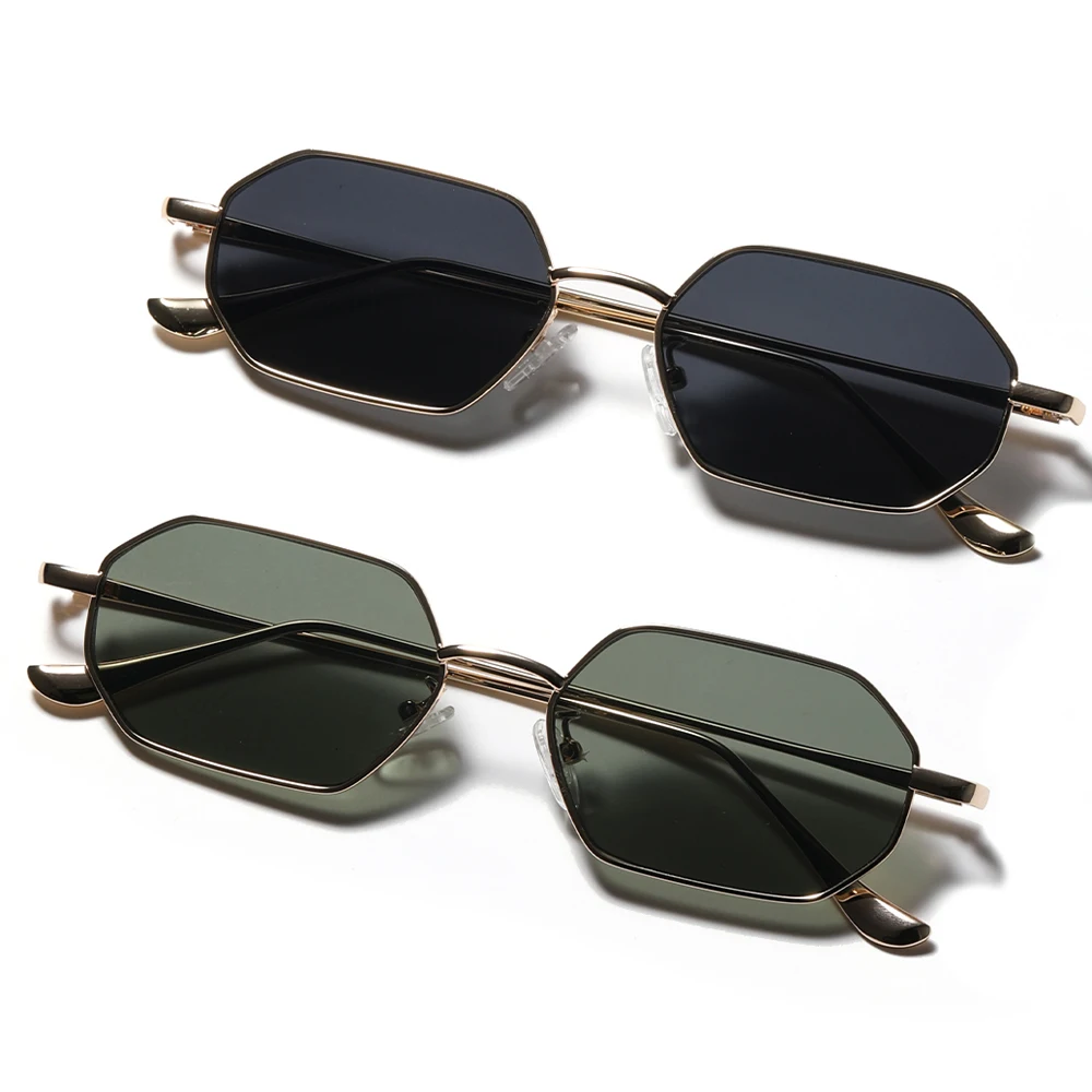 Peekaboo poligonske kovinska sončna očala moških kvadratnih uv400 ženske octagonal očala zlata, zelena hot-prodaja moški dodatki spusti ladje