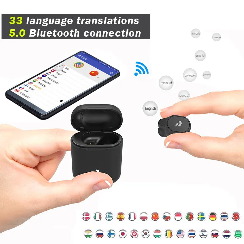 Peiko S Prevajalec Slušalke 33 Jezikih Takoj Prevesti Brezžično Smart Glas Prevajalec Bluetooth Slušalke Prevajalcev Nova