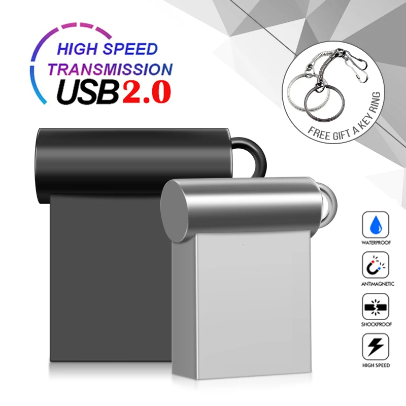 Pen Drive Type-C Prenosni Keychain Usb Flash Drive Super Mini Metal Bliskovni Pogon 4G, -8 G 16 G 32 G Pendrive 64 G Thumbdrives U Disk