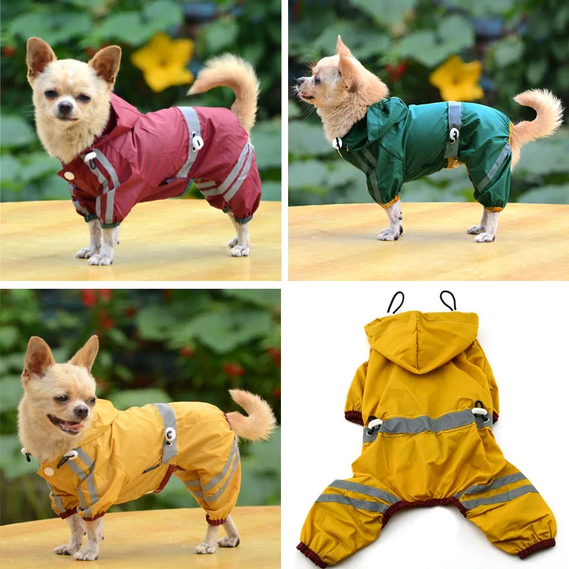 Pes Suknjič Dež Plašč, Nepremočljiva Oblačila Jumpsuit Oblačila za pse dežni MDD