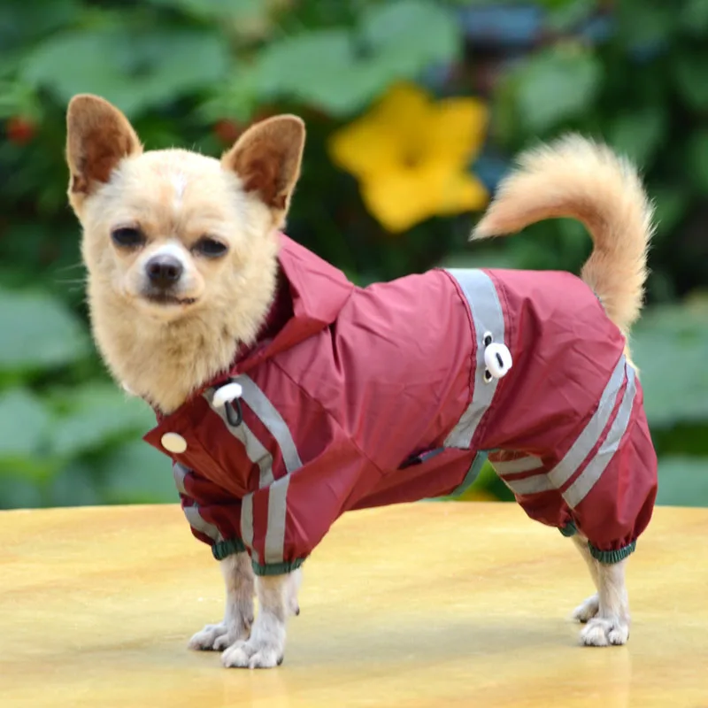 Pes Suknjič Dež Plašč, Nepremočljiva Oblačila Jumpsuit Oblačila za pse dežni MDD