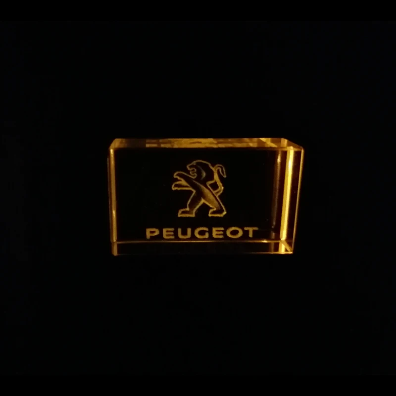 Peugeot Avto, Logotip, Znak, kristalno USB flash disk 4GB 8GB 16GB 32GB 64GB 128GB po meri Logo Zunanji pomnilnik memory stick u disk