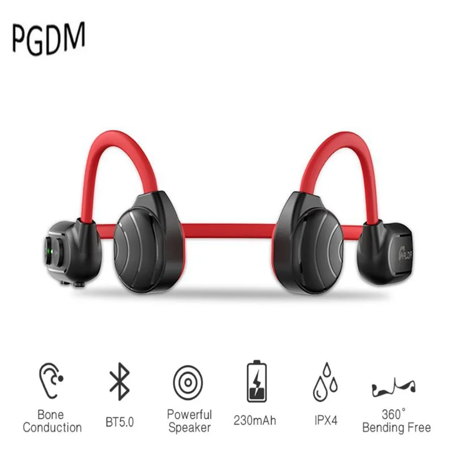 PGDM AS10 Original Slušalke Bluetooth 5.0 Kostne Prevodnosti Slušalke Brezžične Športne Slušalke za Prostoročno uporabo Z Mic