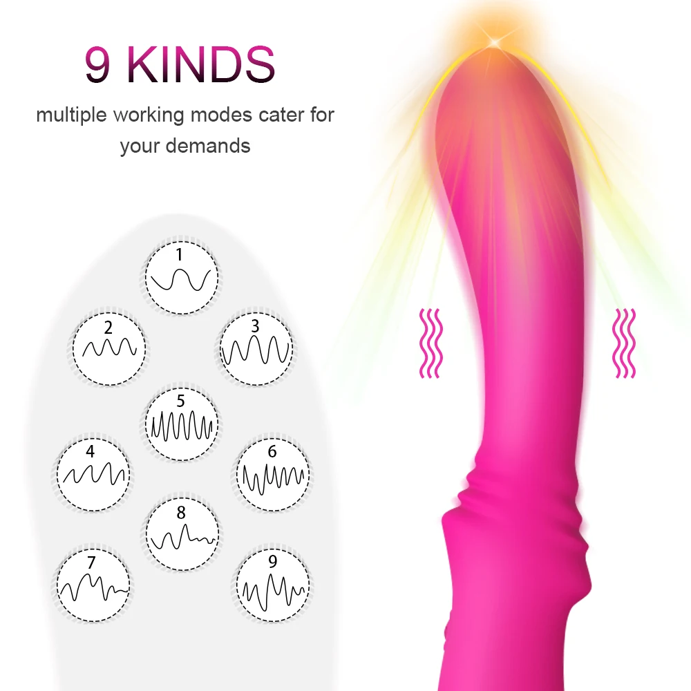 PHANXY Močan Vibrator Ženske 9 Načini G Spot z vibriranjem Massager za Ženski Seks Odraslih Erotične Igrače Vagina Dildo Masturbacija Igrača