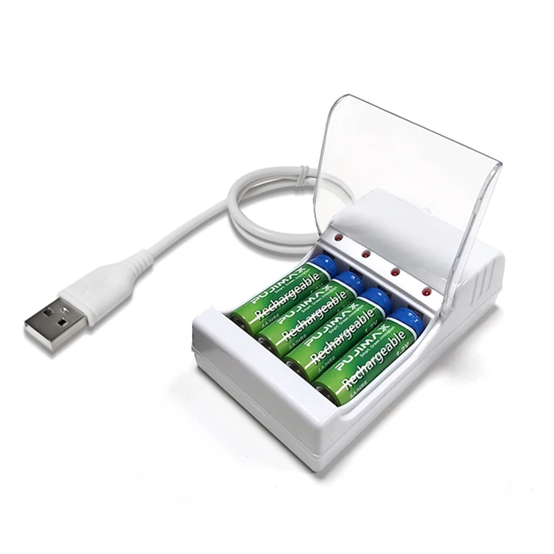 PHOMAX smart 4-Reža za USB kabel, Hitro Polnjenje, Polnilnika Baterij kratkostična Zaščita za AAA/AA Baterija za ponovno Polnjenje
