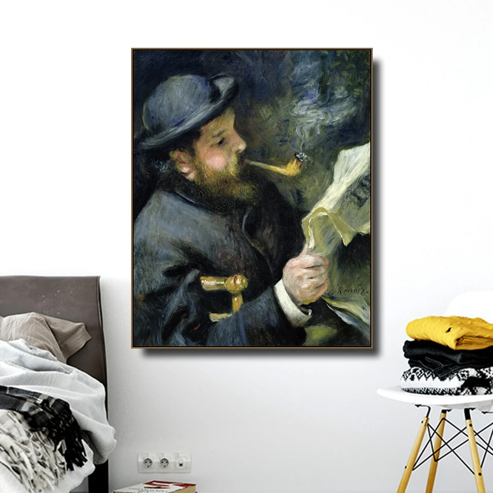 Pierre Autuste Renoir za Monet Plakati in Tiskanje Platno Slikarstvo, Kaligrafija Stenske Slike za dnevno Sobo, Spalnica Doma Dekor