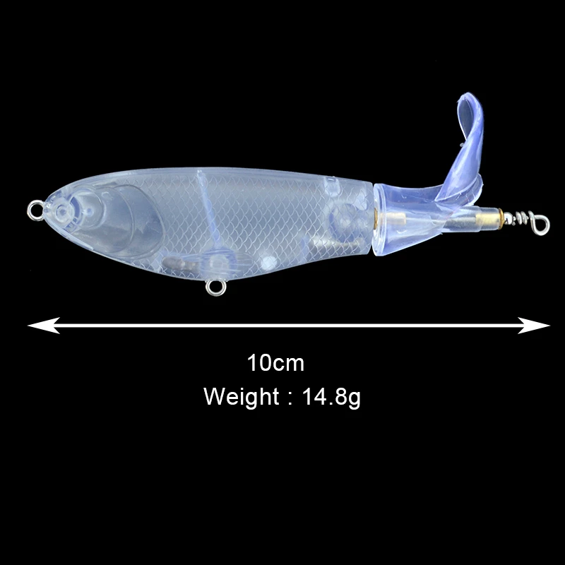 Pisanec Fishing Lure Prazne 5pcs/10 cm veliko 14.8 g Unpainted Obračanje Pisanec Lure Organi Plastičnih Jasno DIY Težko Privabiti Umetne Vabe