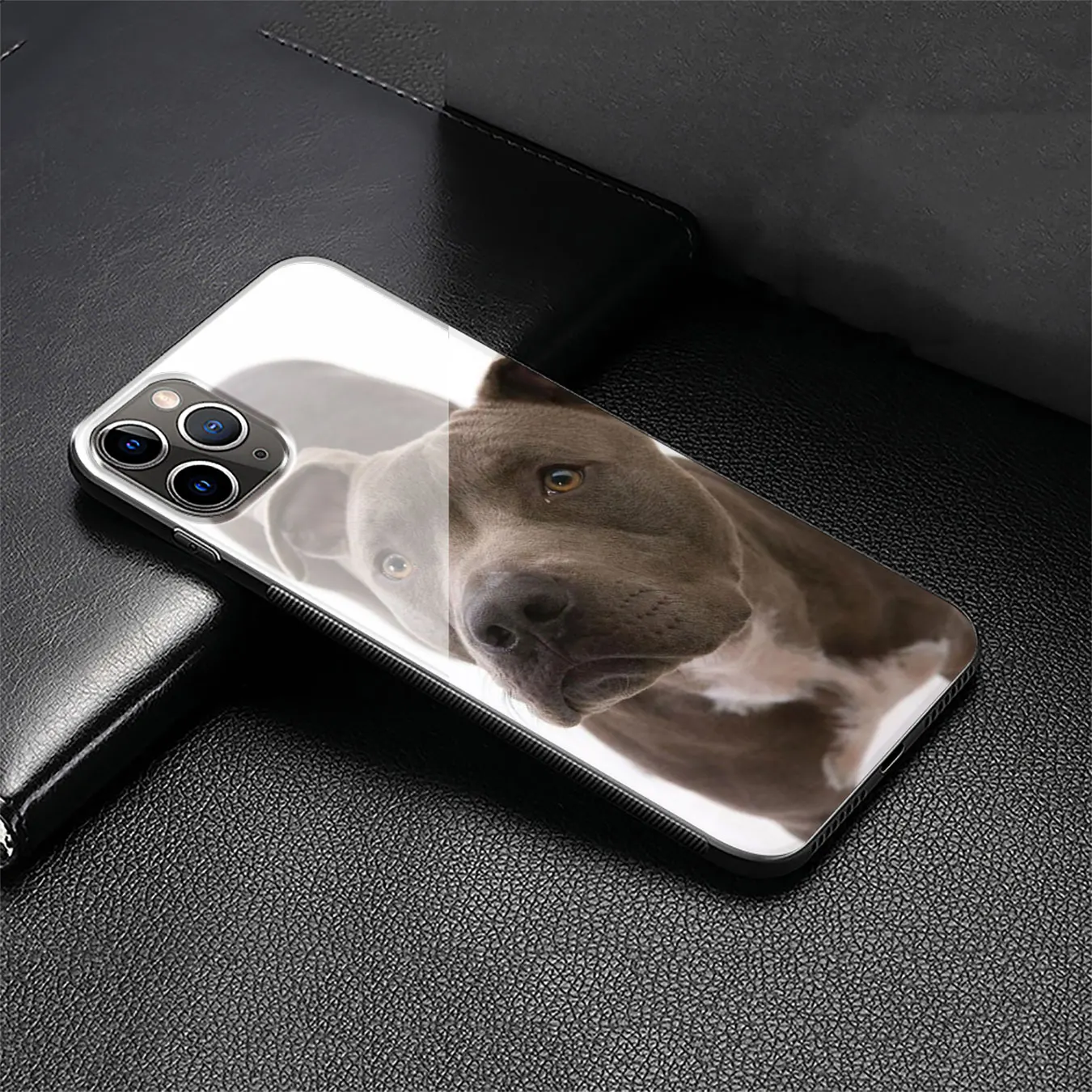 Pitbull pes Kaljeno Steklo Kritje za iPhone 11 Pro XR X XS Max 7 8 6 6s Plus 5S SE 2020 Primeru Telefon